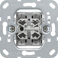 Выключатель кнопочный без накладки без рамки Gira System55 2-кл. картинка